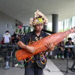 Simfoni Swara Nusantara mengiringi keramaian masyarakat yang datang berkunjung ke Kawasan Inti Pusat Pemerintahan (KIPP) Nusantara, pada Sabtu (28/03/2026).