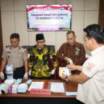 Polres PPU saat melakukan pemusnahan sejumlah Barang Bukti.