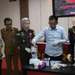 Polres PPU Bersama instansi terkait saat melaksanakan pemusnahan Barang Bukti (BB) Narkoba.