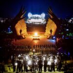 Kepala Otorita Ibu Kota Nusantara (Otorita IKN) Basuki Hadimuljono memimpin Upacara Malam Renungan Suci jelang HUT ke-81 RI di Taman Kusuma Bangsa, Nusantara, Minggu (16/8/2026). (Doc.ist)
