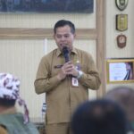 Sekda PPU, Tohar saat menerima kunjungan Tim Penyuluh Bencana Karhutla dan Tim Alpha Karhutla di Makodim 0913/PPU.